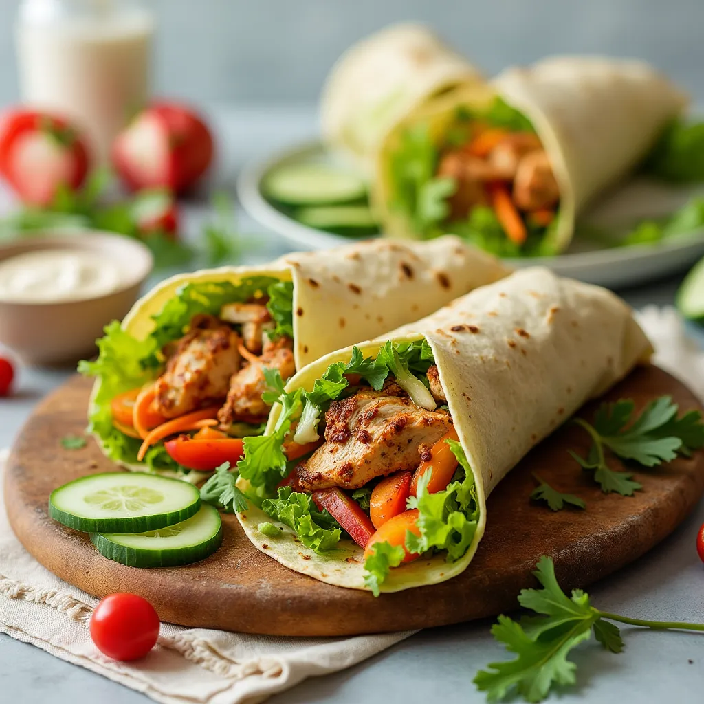 Chicken And Veggie Wrap