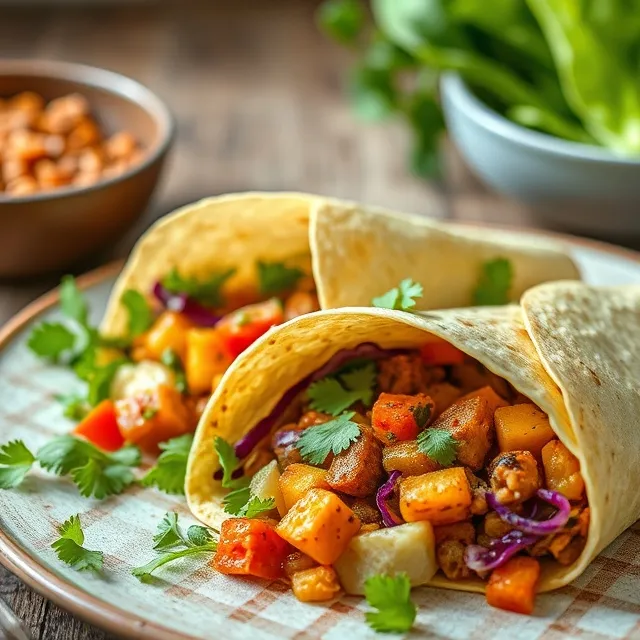 Colorful Veggie Wraps