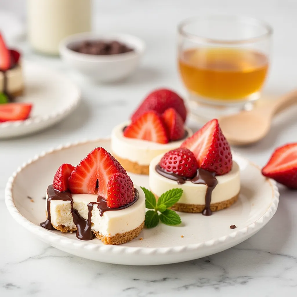 No-Bake Strawberry Protein Cheesecake Bites