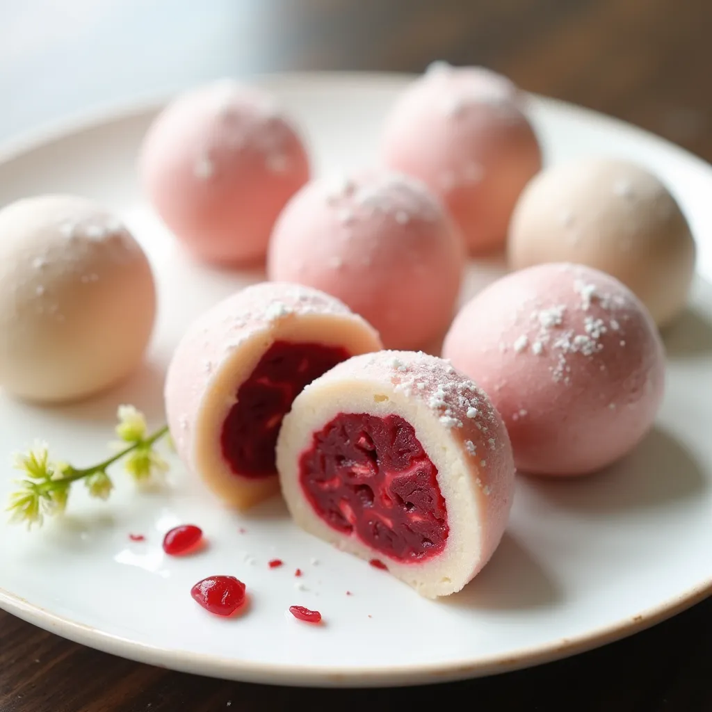 Red Bean Mochi Balls