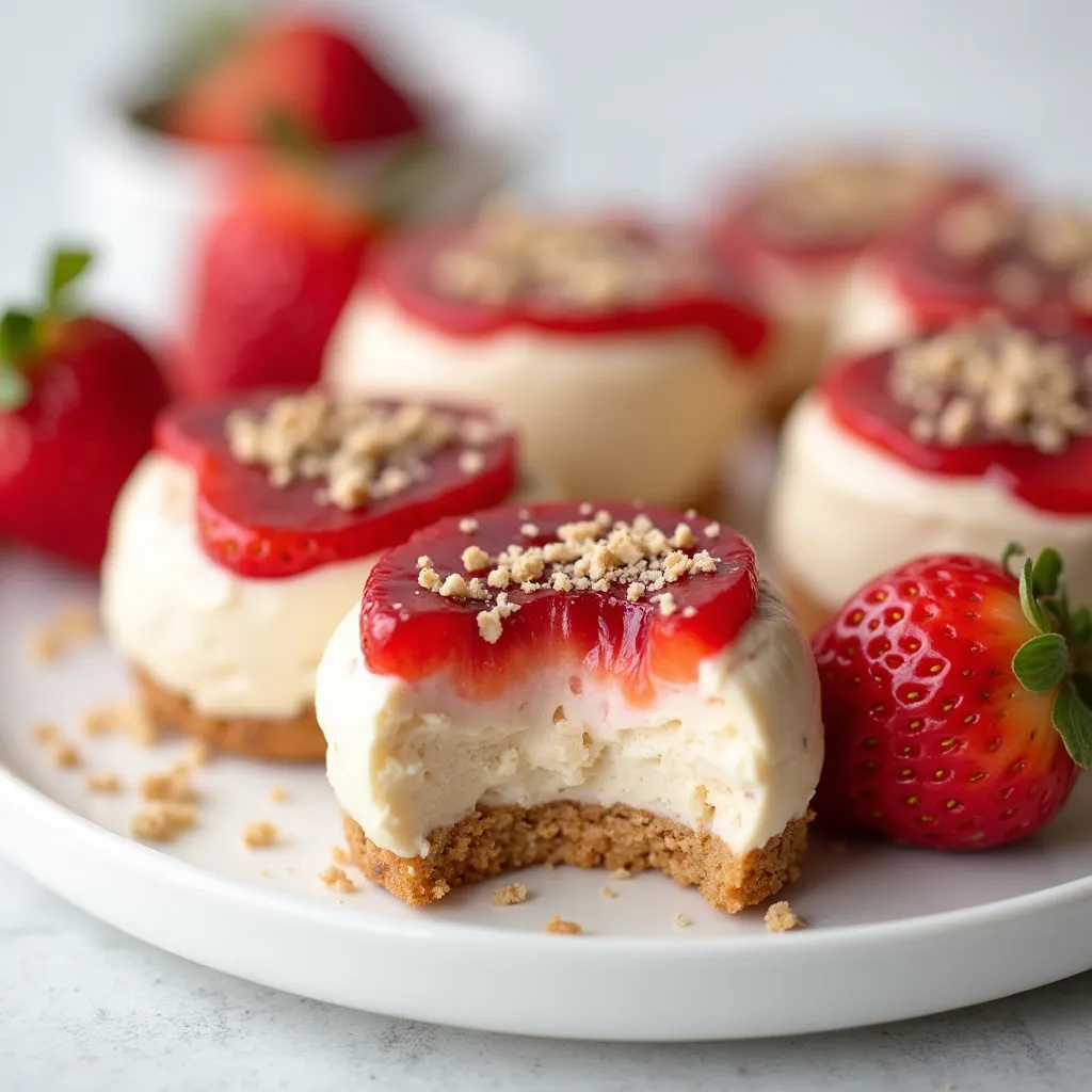 Sugar-Free Strawberry Cheesecake Bites