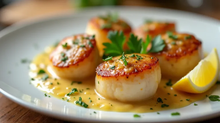 creamy garlic scallops