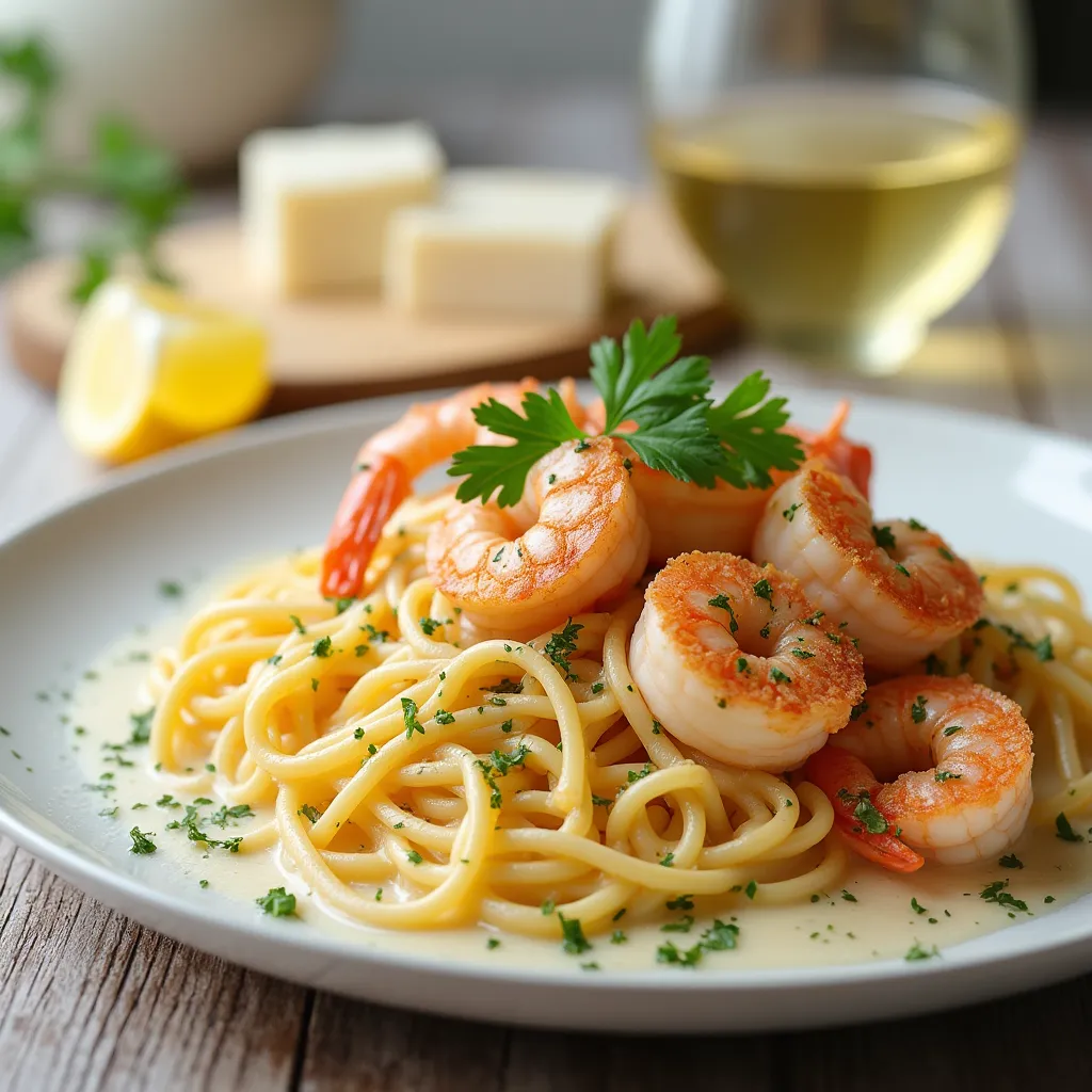 Creamy Shrimp and Scallop Pasta