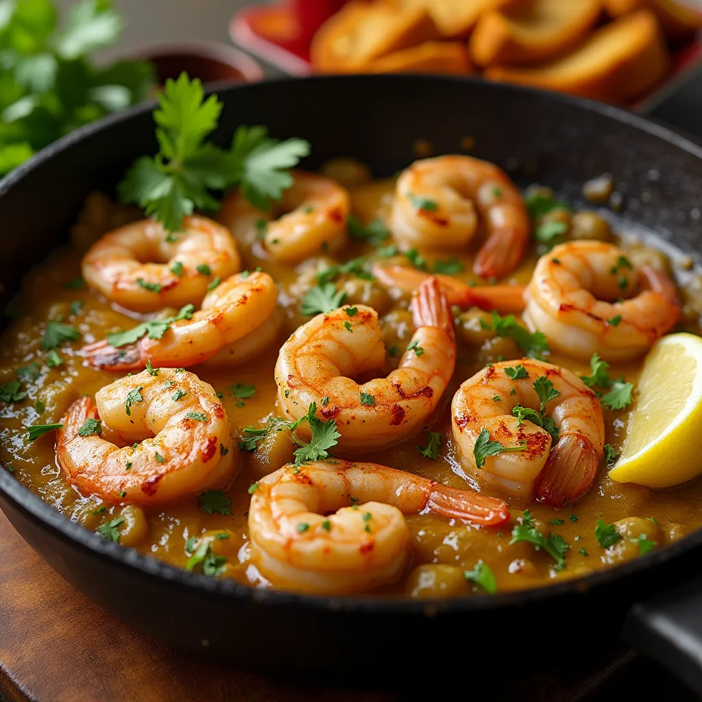 Garlic Butter Chicken and Shrimp Skillet