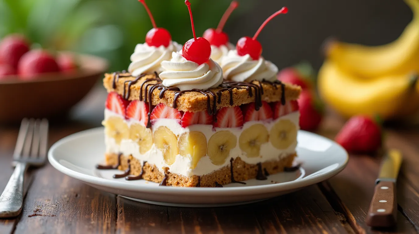 banana split cake